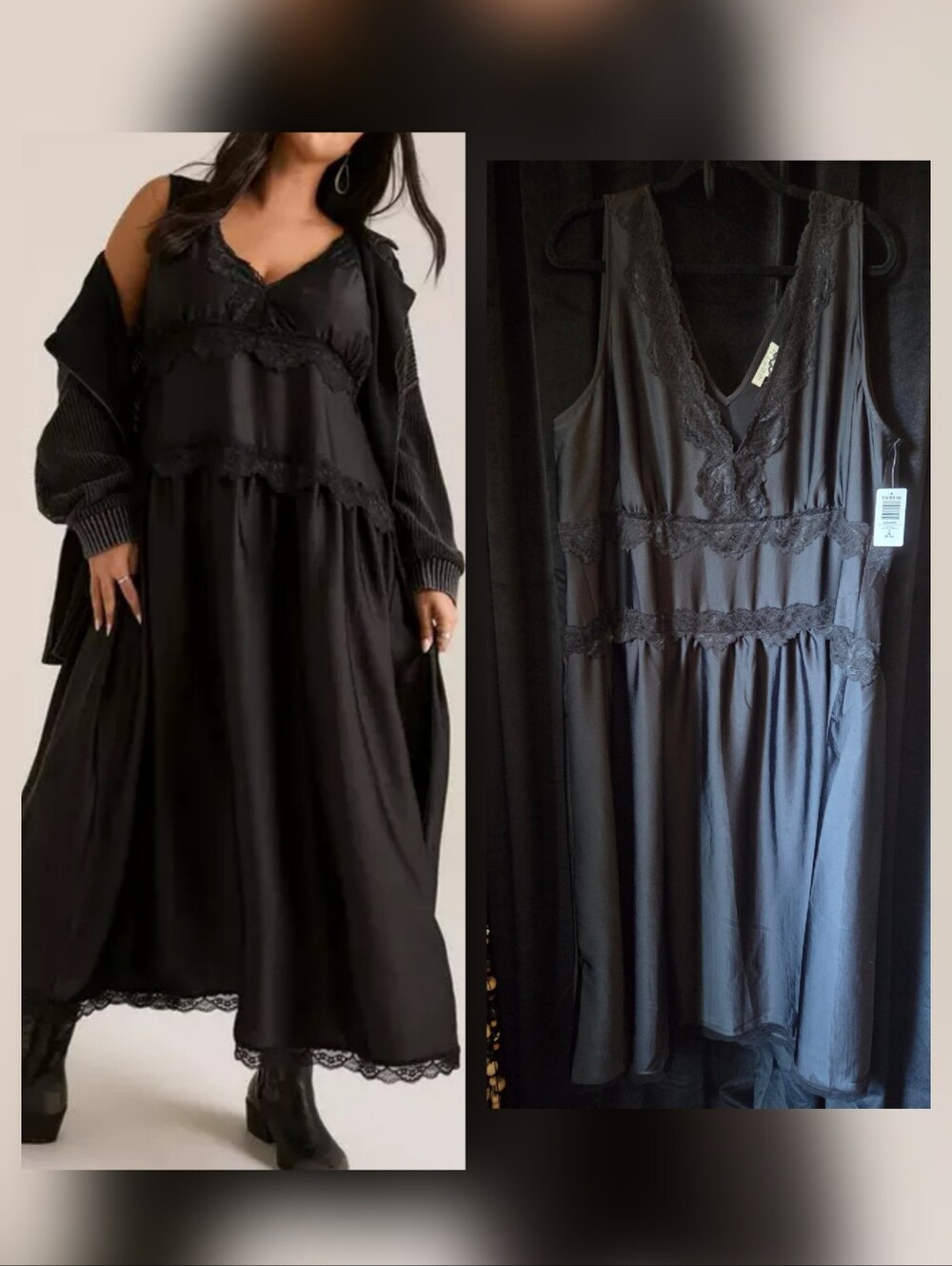NWT Torrid Festi Black Lace Maxi Dress